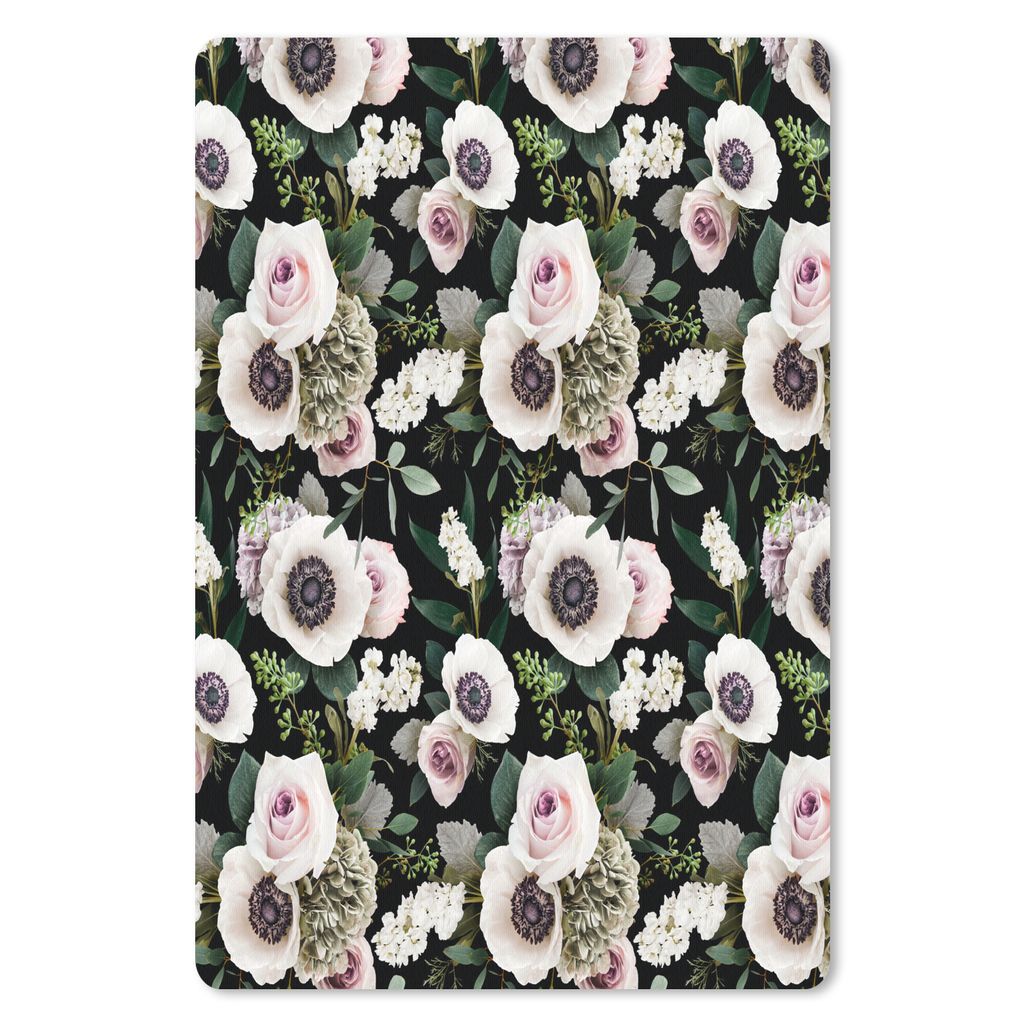 MuchoWow Mauspad Mousepad Blumen - Anemone - Rosen 40x60 cm - Mousepads - Maus Mat - Pad - Mausunterlage - Schreibtisch Accesoire