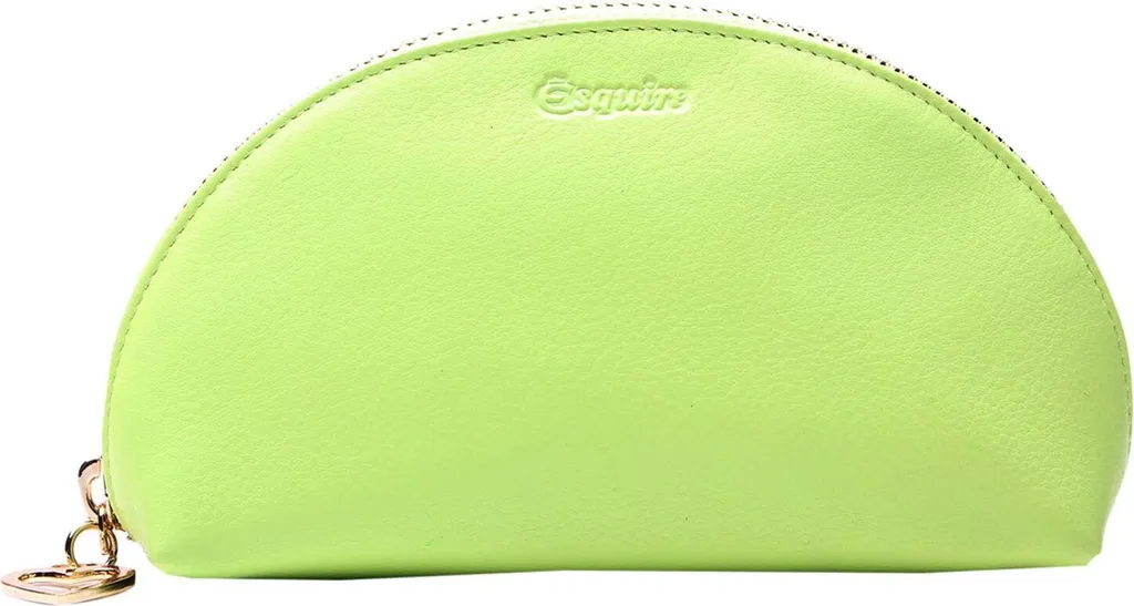 Cosmetic Case Viktoria Esquire vert clair : trousse cuir zippée et chic