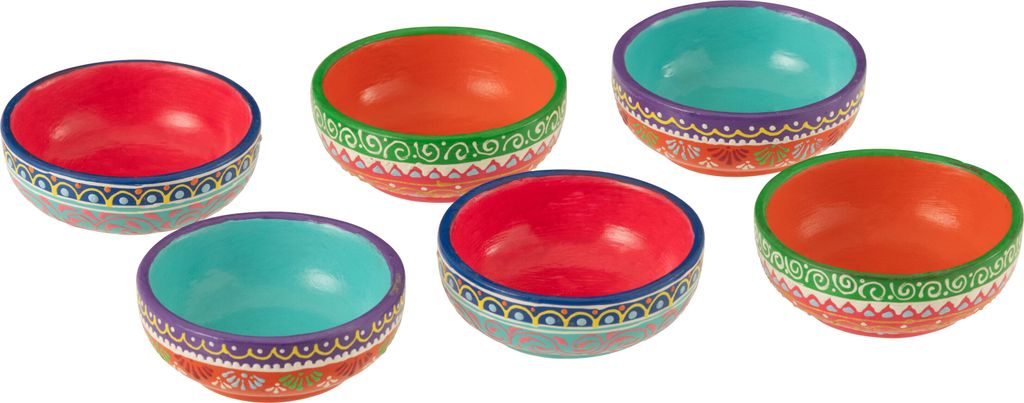 J-Line Dose Von 6 Schalen Mumbai Terracotta Mix