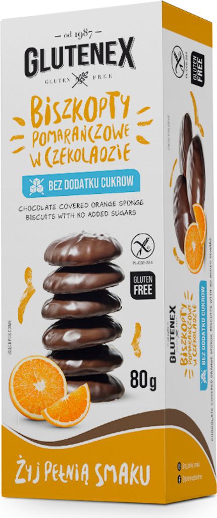BISCOTTO ALL'ARANCIA IN CIOCCOLATO SENZA ZUCCHERO AGGIUNTO, Immagine del prodotto 
