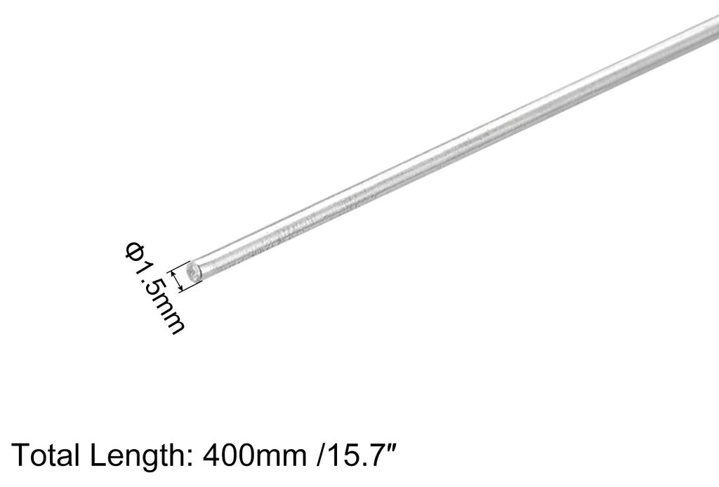 10 Stš¹ck 304 Metallstangen Garten, 1.5mm x 400mm Metallst?be fš¹r DIY Handwerk, Motorrad, Deko, Garten