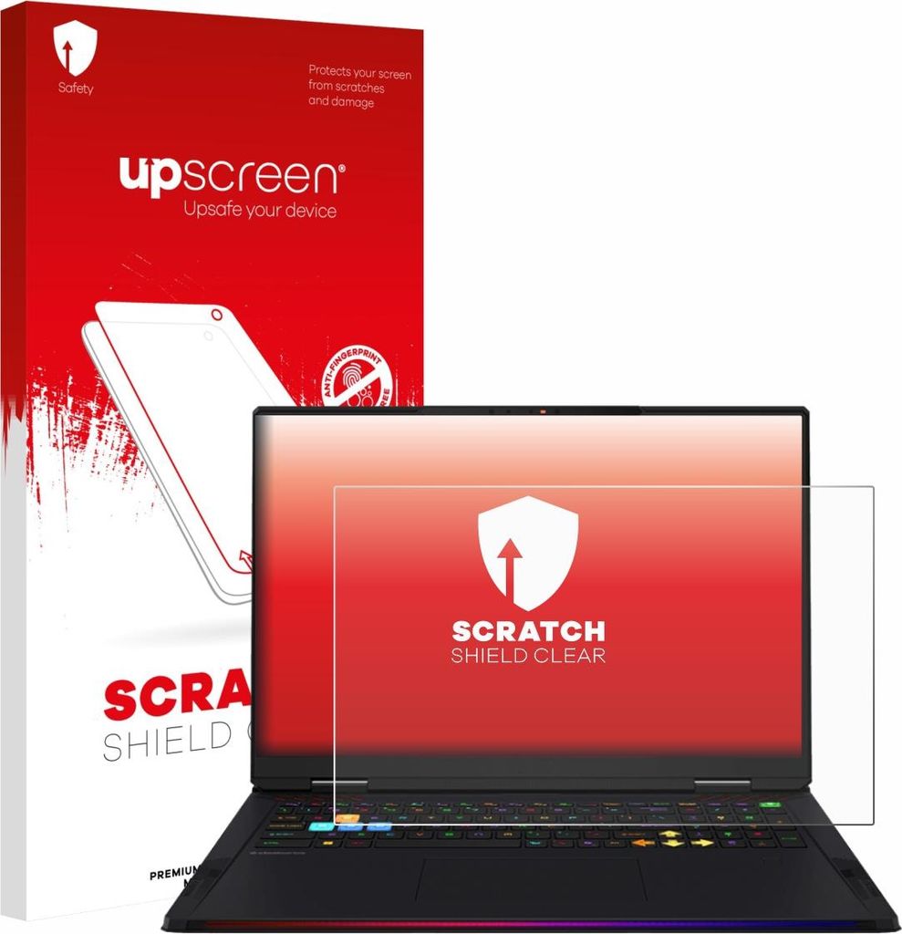 upscreen Schutzfolie für MSI Raider A18 HX Displayschutz Displayschutzfolie Folie Klar Transparent