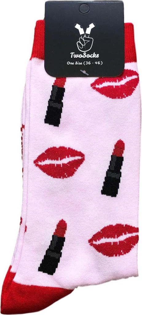 TwoSocks lustige Socken - Kuss Socken, Motivsocken für Damen & Herren Baumwolle Einheitsgröße