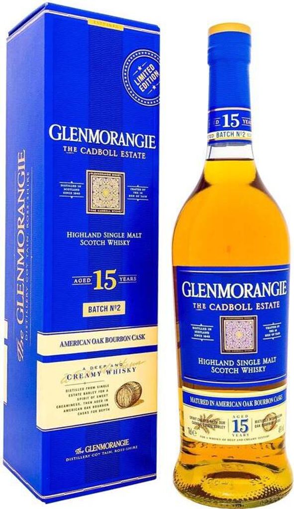 Glenmorangie 15 Years The Cadboll Estate Batch 2 + Box 700ml 43% Vol.