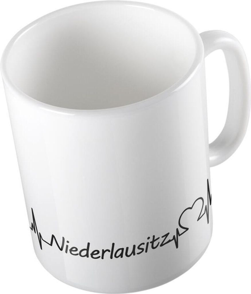 Huuraa Kaffeetasse Niederlausitz Geschenk Tasse Weiß 330ml Niederlausitz Präsent