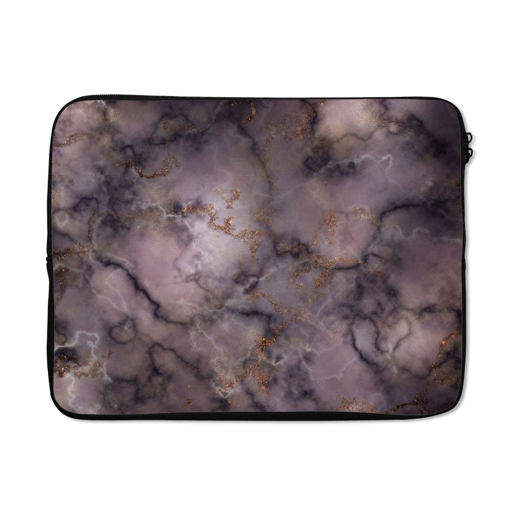 MuchoWow Laptop Hülle 17 Zoll Laptoptasche Achat - Steine - Abstrakt - Edelstein-Mix - Zipper - Schutzabdeckung