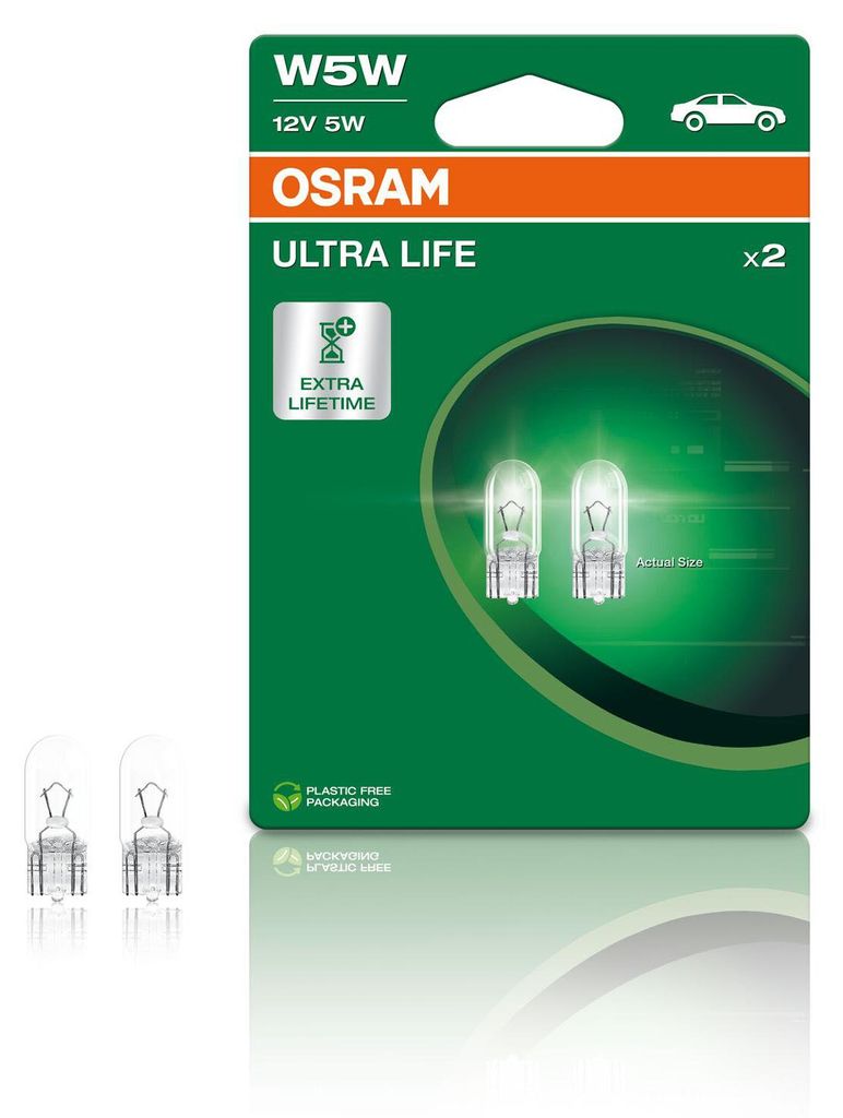 Osram Ultra Life Glühlampen W5W 12V 5W 2 Stück