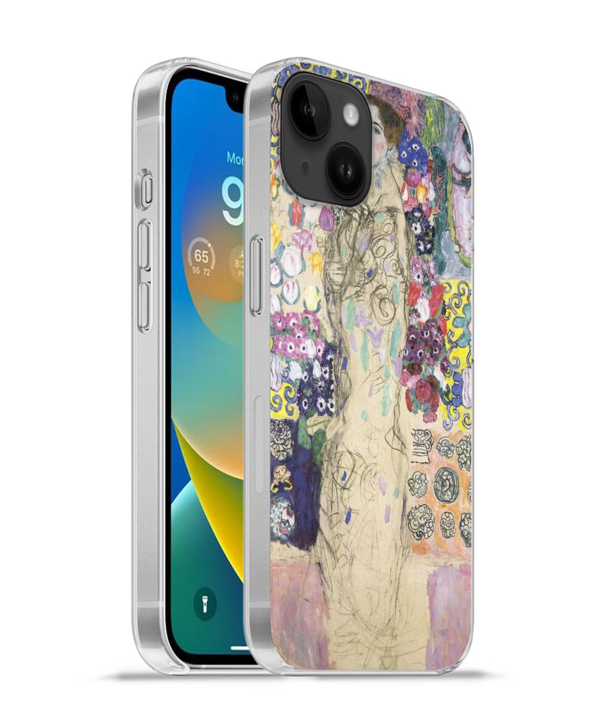 MuchoWow Handyhülle Schutzhülle Hülle für Apple iPhone 14 Plus - Soft case Bildnis der Ria Munk III - Gustav Klimt Silikon Softcase Handy Hü...