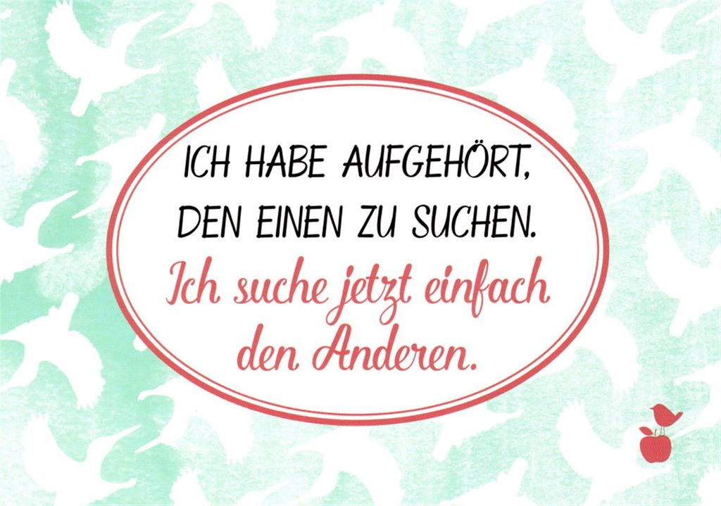 Postkarte MainSpatzen "Ich habe aufgehört, den Einen zu suchen."