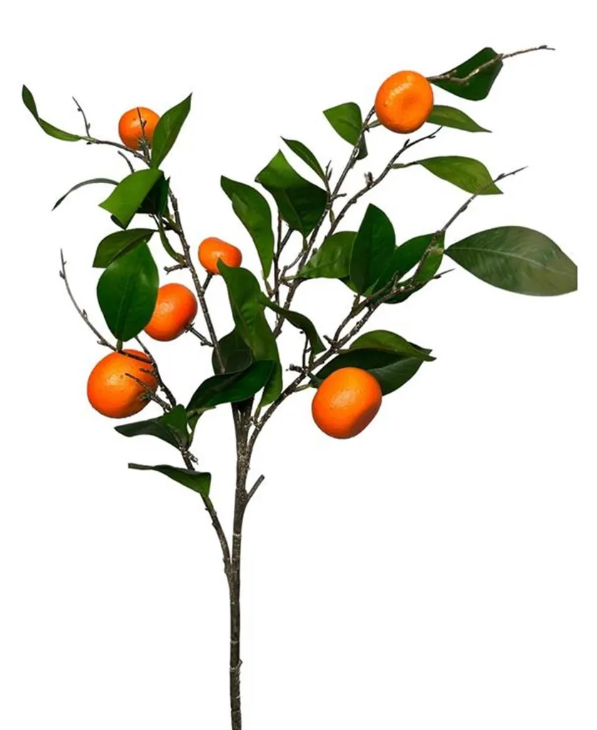 Branche mandarine artificielle 90 cm orange pour centre de table élégant