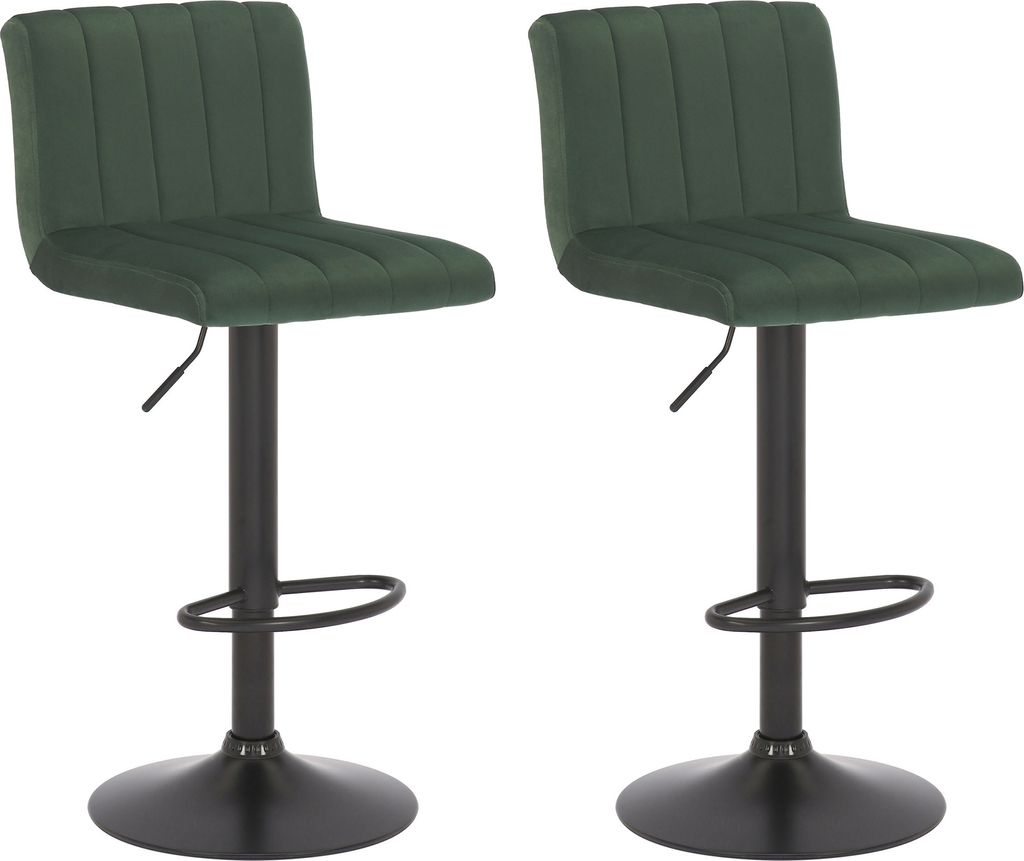 2er Set Barhocker HLO-CP231 Samt grün