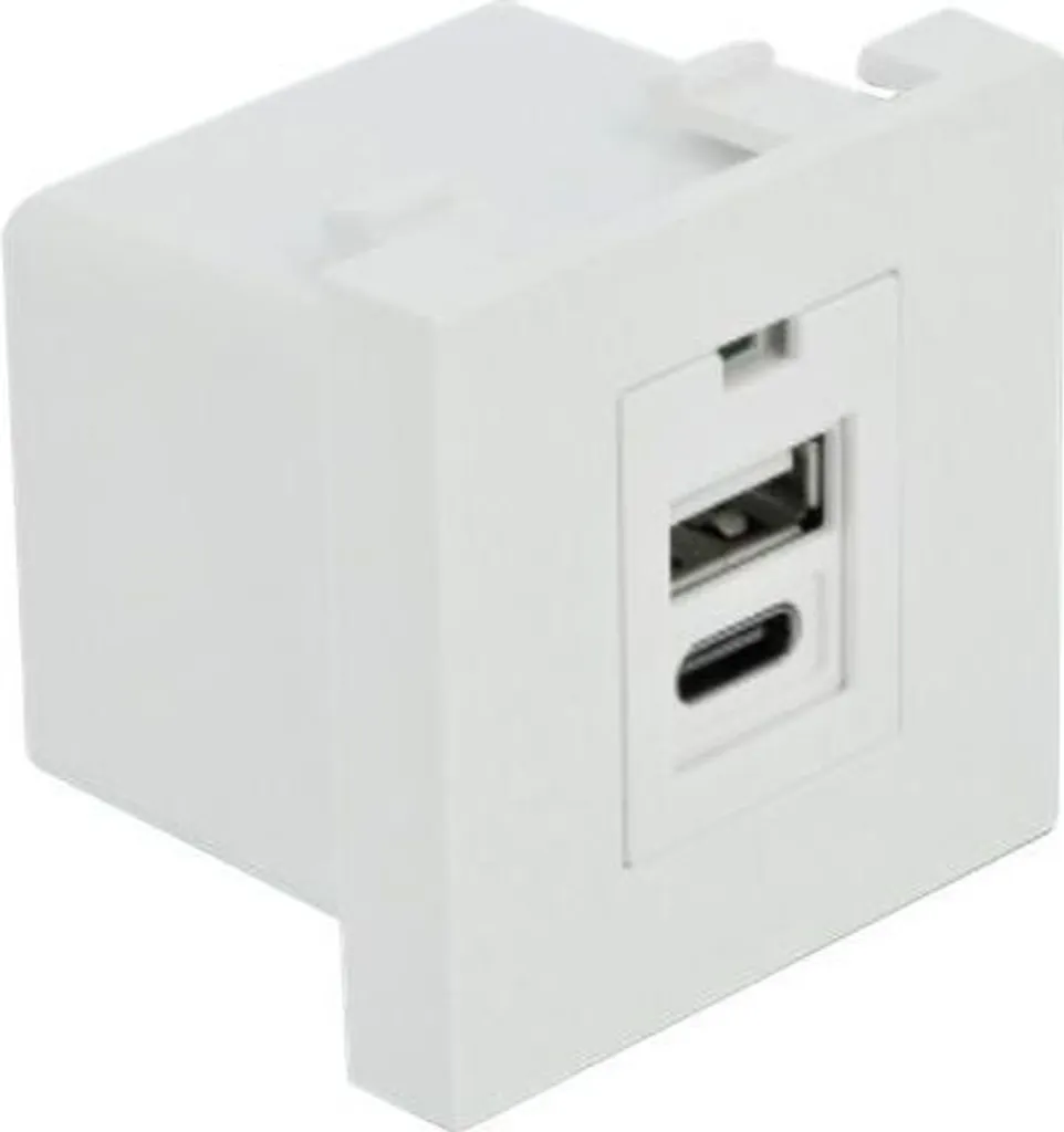 Chargeur USB Mural pour Smartphone et Tablette Format Easy 45 Blanc