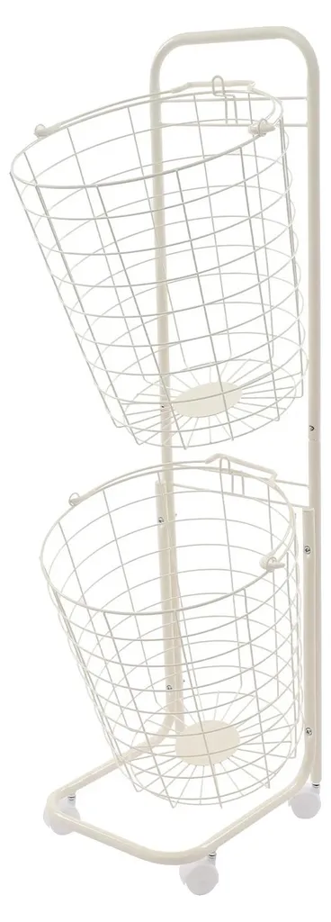 Corbeille à linge moderne blanche légère pour rangement buanderie 60L