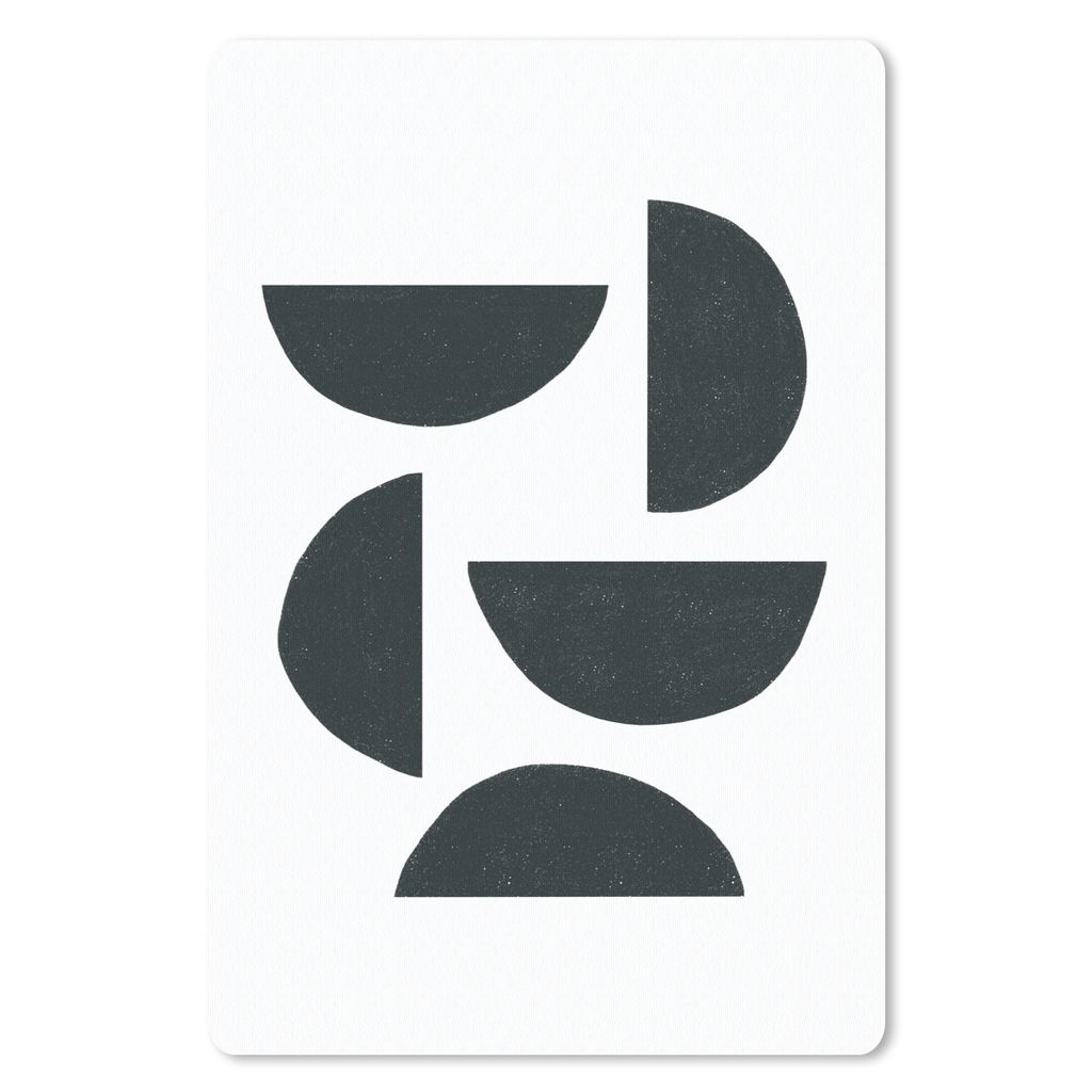 MuchoWow Mauspad Mousepad Geometrische Figuren - Abstrakt - Schwarz 40x60 cm - Mousepads - Maus Mat - Pad - Mausunterlage - Schreibtisch Accesoire