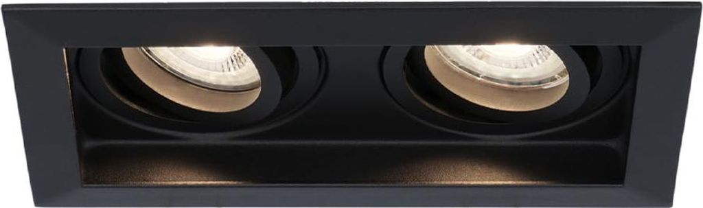 hoftronic LED Einbaustrahler doppelt 8W 690lm 4000K GU10 Schwarz
