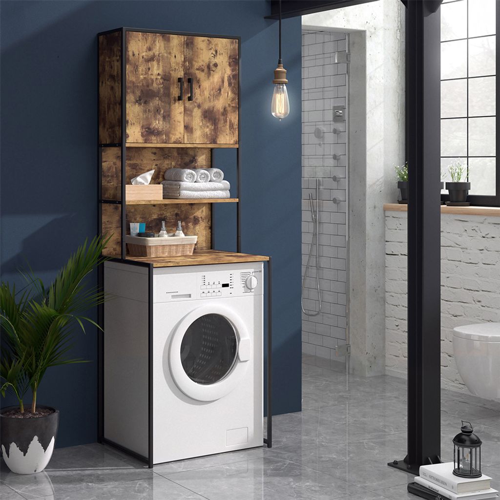 Vicco Waschmaschinenschrank Fyrk, 64 x 189 cm, Eiche Produktbild 4