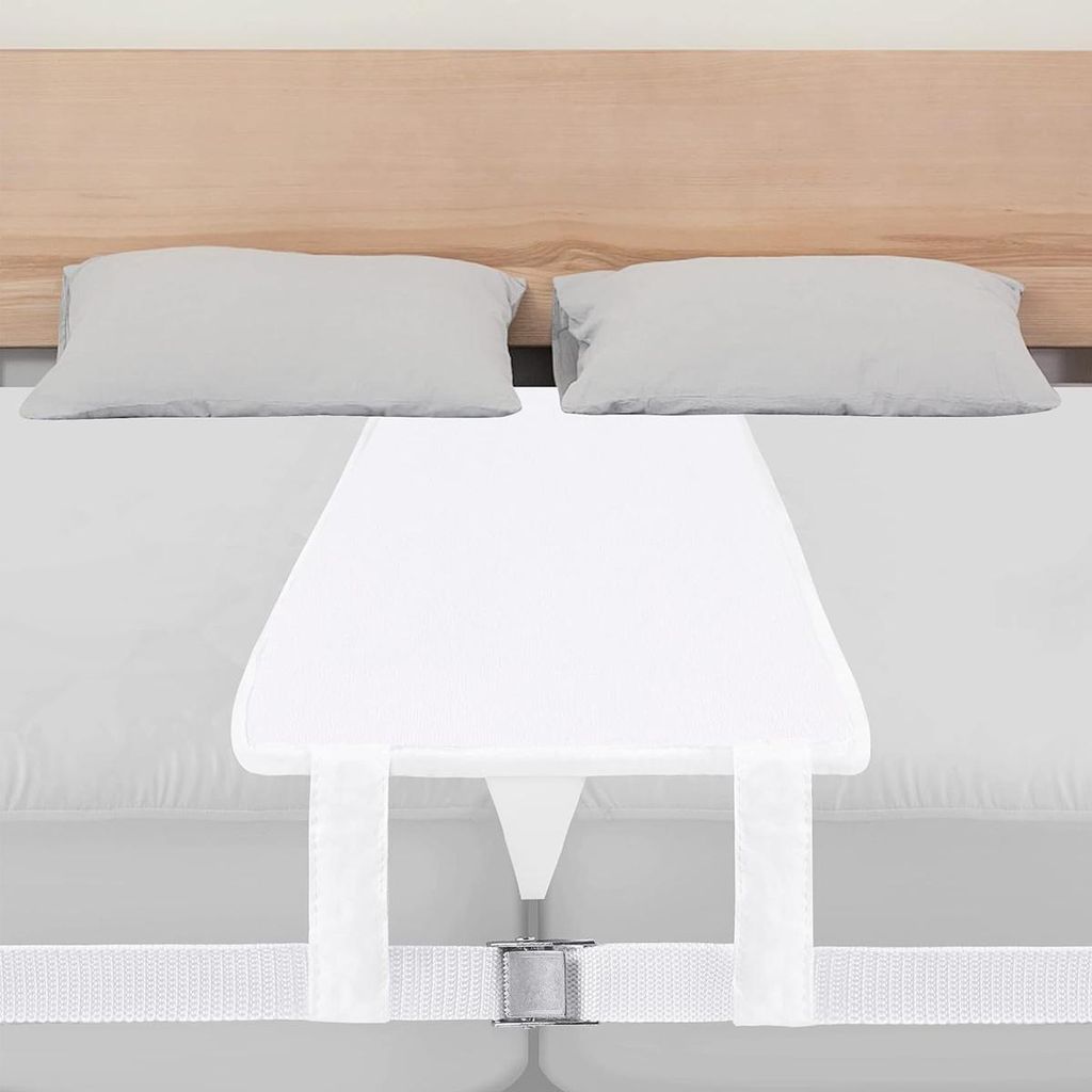 Umbausatz vom Einzelbett zum Kingsize-Bett mit Gurt, abnehmbarem und maschinenwaschbarem Bezug/mehreren Befestigungsmöglichkeiten, Bettverbinder f...