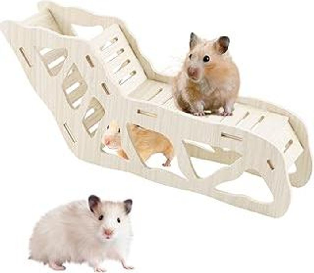 Hamsterhaus, Hamstertunnel, Hamsterhaus aus Holz, Hamsterversteck, Hamster Watchbox für Rennmäuse, Meerschweinchen, Zwerghamster, Zubehör für d...