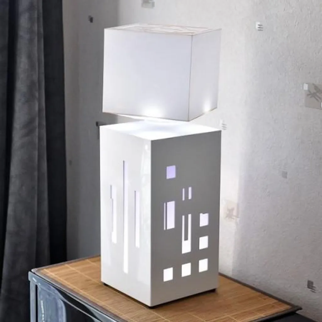 Lampe LED lévitation MEGAPOLITE CityLine Blanche à induction sans fil