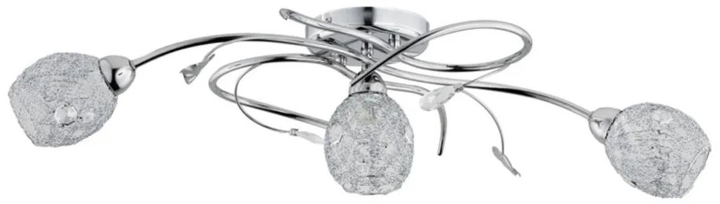 Plafonnier ORLEAN chromé 3 lampes - Éclairage puissant pour pièces sombres