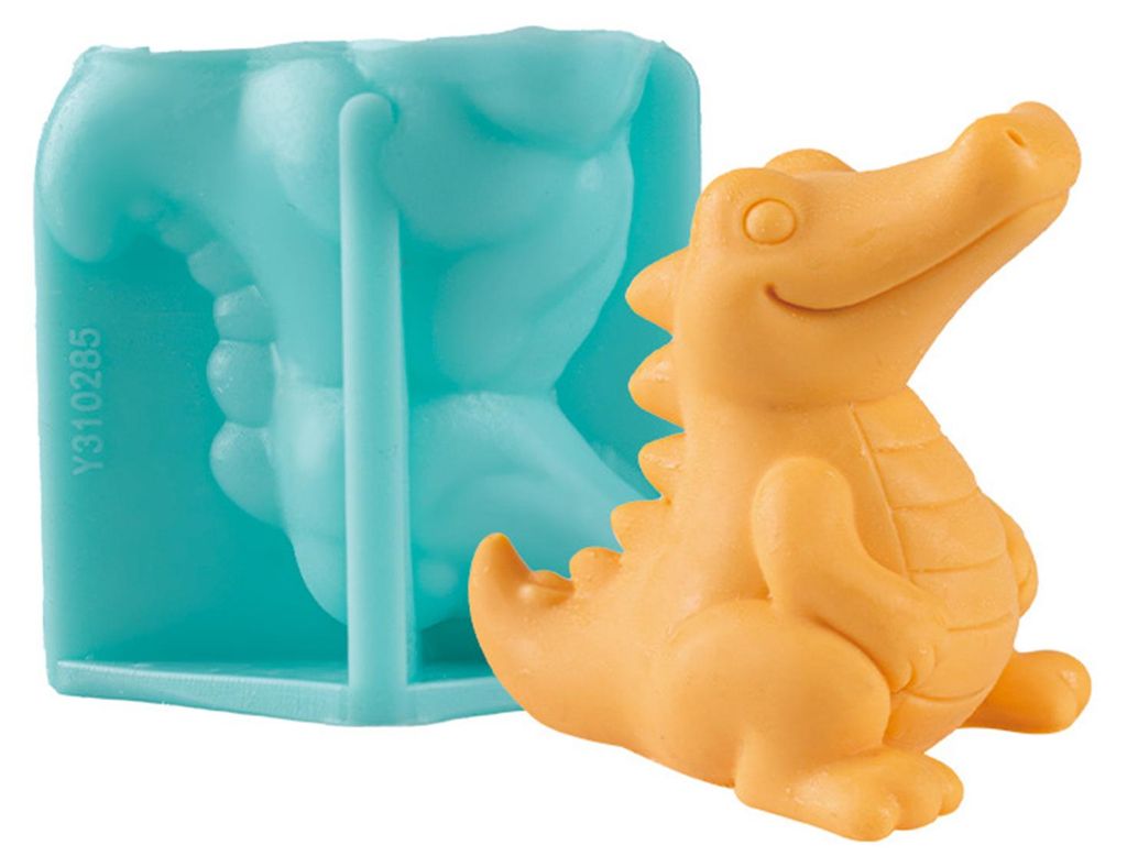 Tier-Eiswürfelform aus Silikon, Krokodil-Eisform, wiederverwendbar, niedlicher Katzen-Wasserschwein-Eiswürfelbereiter für Säfte, Partygetränke...