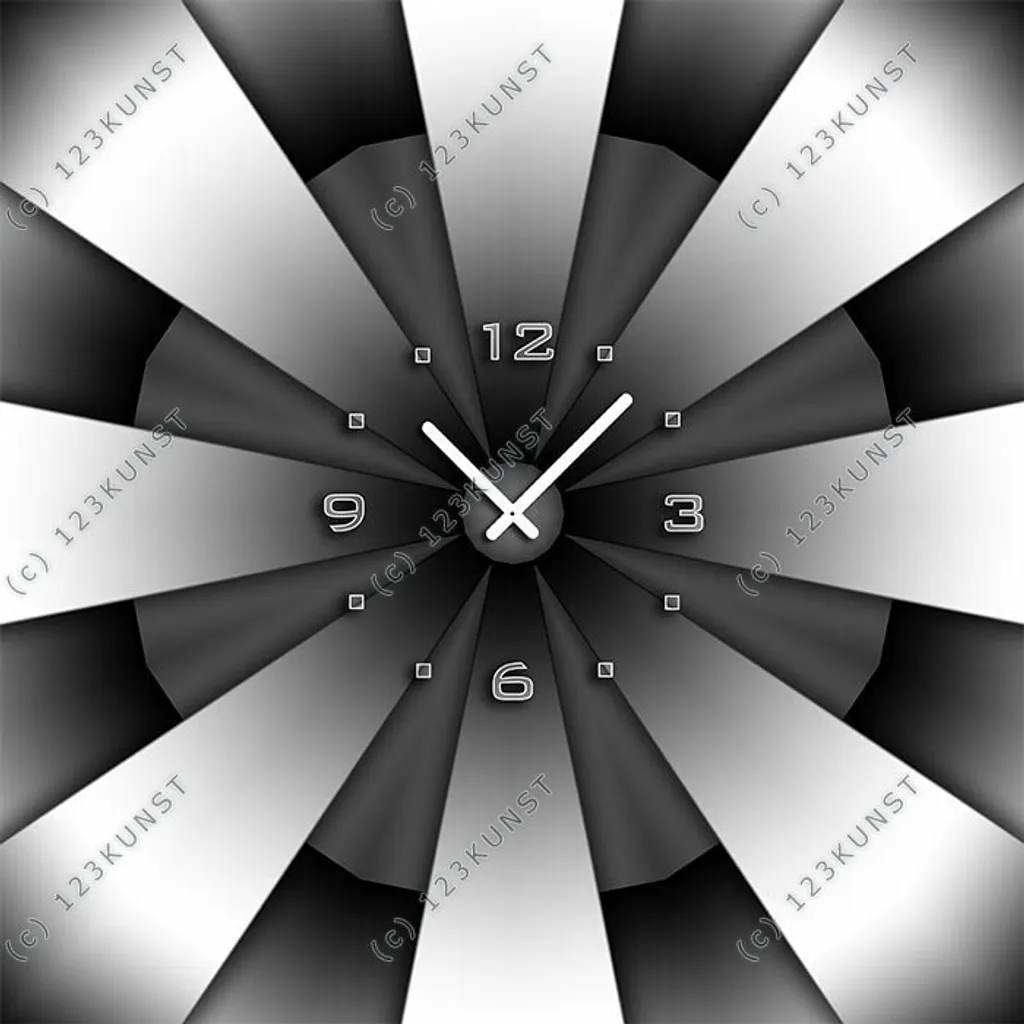 Dixtime 3613 Enigma Horloge murale design carrée format XXL 70x70 cm