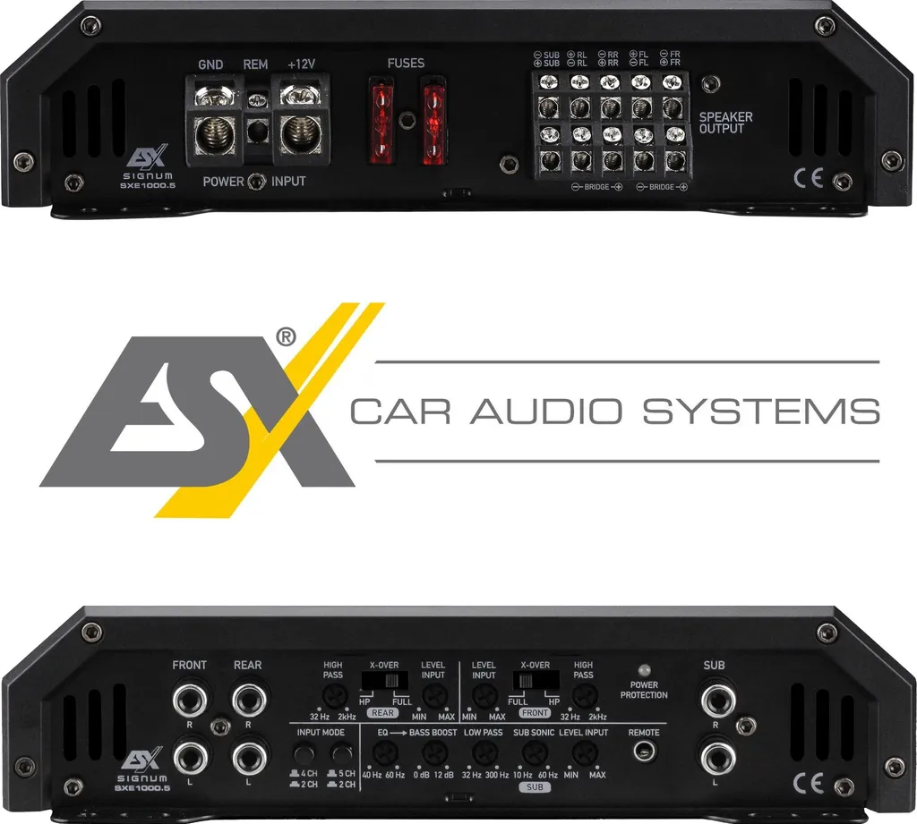 Amplificateur ESX SIGNUM SXE1000.5 - 5 Canaux Puissant pour Sono Voiture