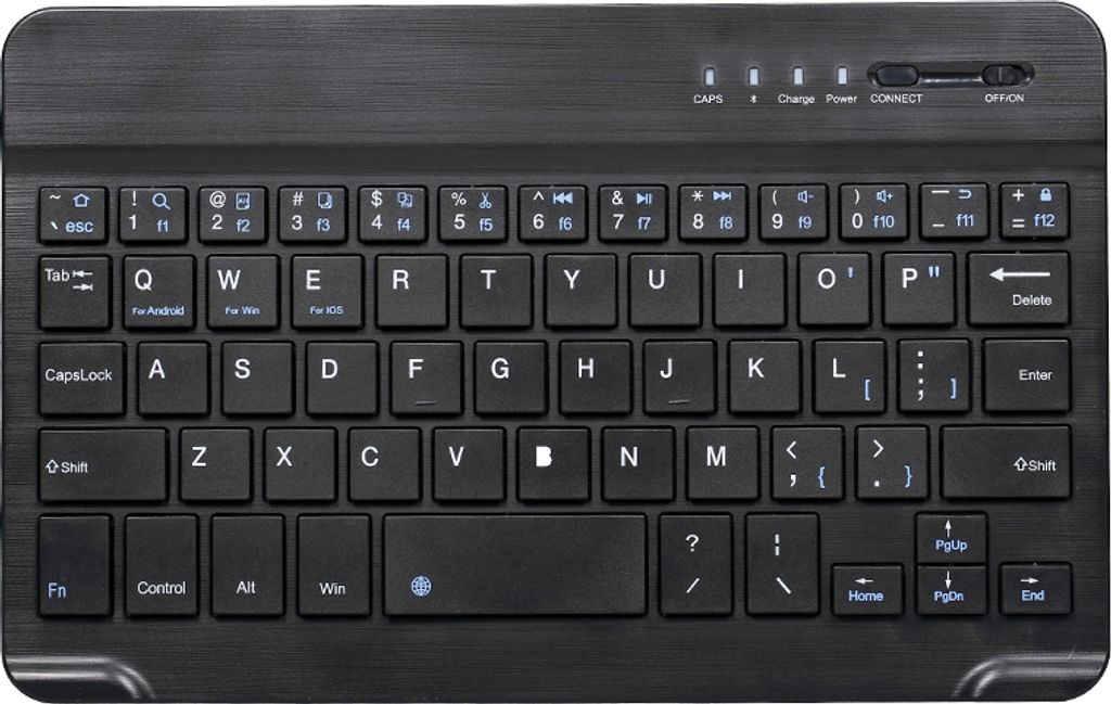 7-Zoll-Wireless-BT 3.0-Tastatur Mini Ultra-Slim-BT-Tastatur fuer Tablet-Smartphones Unterstuetzt iOS Windows Android-Systeme Schwarz