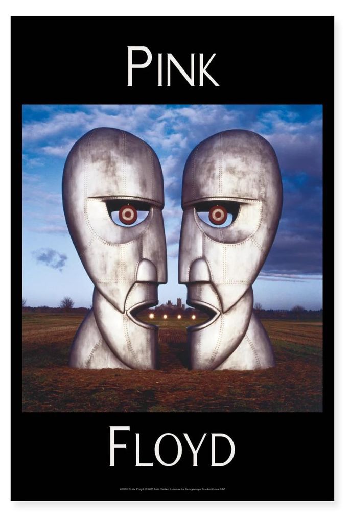 Spreadshirt Pink Floyd The Division Bell Album Cover Poster 40x60 cm, One size, Weiß