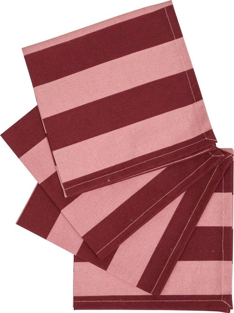 4 servietten cherry karminrot l40xp40xh0,2cm - Atmosphera créateur d'intérieur