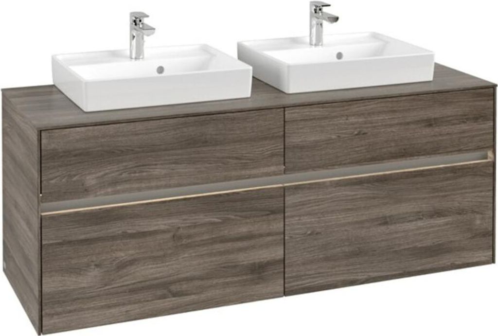 V&B Waschtischunterschrank Collaro 140x54,8x50cm, f 2 WT, LED 10 W, st. Oa