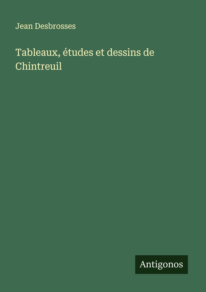Tableaux, études et dessins de Chintreuil