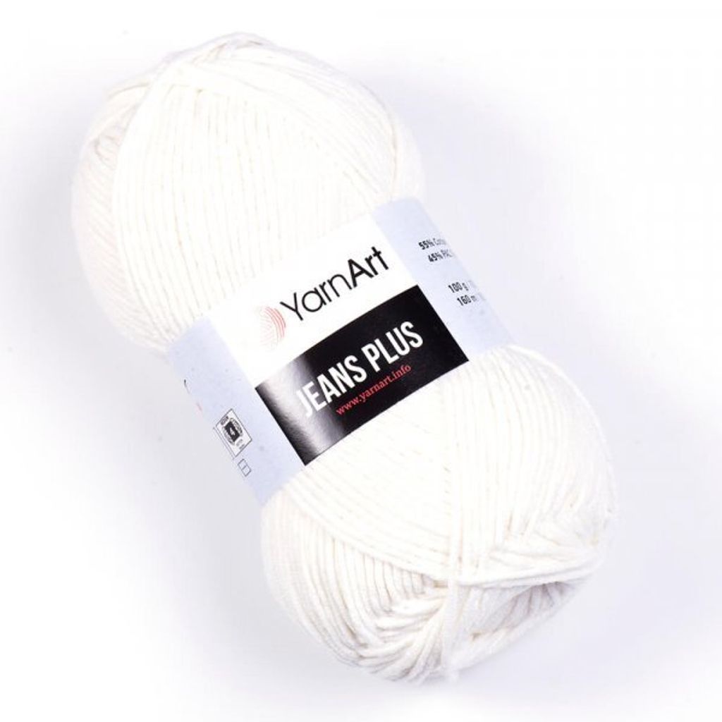 YarnArt Jeans Plus příze 100 g / 160 m - barva 01 bílá - Obrázek produktu 