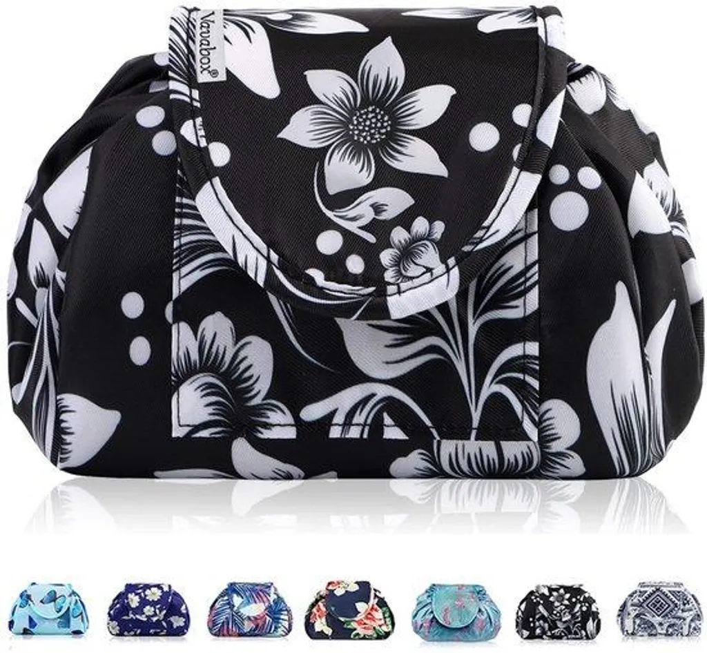Trousse maquillage magique à cordon : finissez-en avec le désordre noir