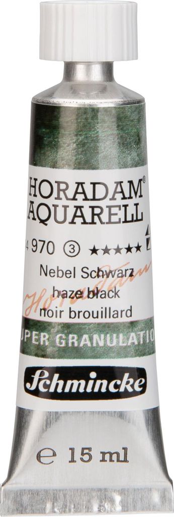 Schmincke – HORADAM AQUARELL, 15ml , NEBEL Schwarz , Super Granulation, 14 970 006