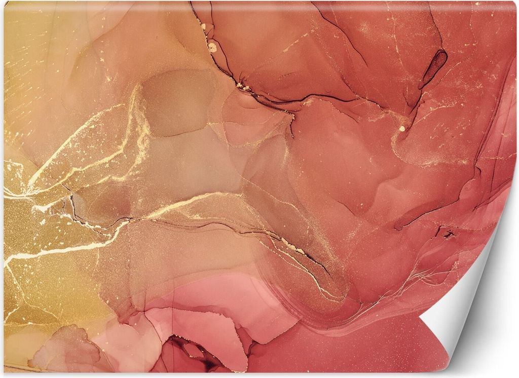 Vlies fototapete Abstraktes Roségold 450x315 cm Feeby Rosa inkl. Kleber einfache Montage