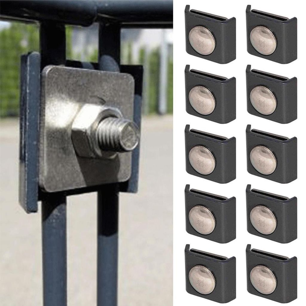 Metall-Gitterverbinder, 10 Stück, robuste Metallklemmen 4×3,5 cm, sicher, ideal für Gitterpaneele in Landwirtschaft, öffentlichen Bereichen und...
