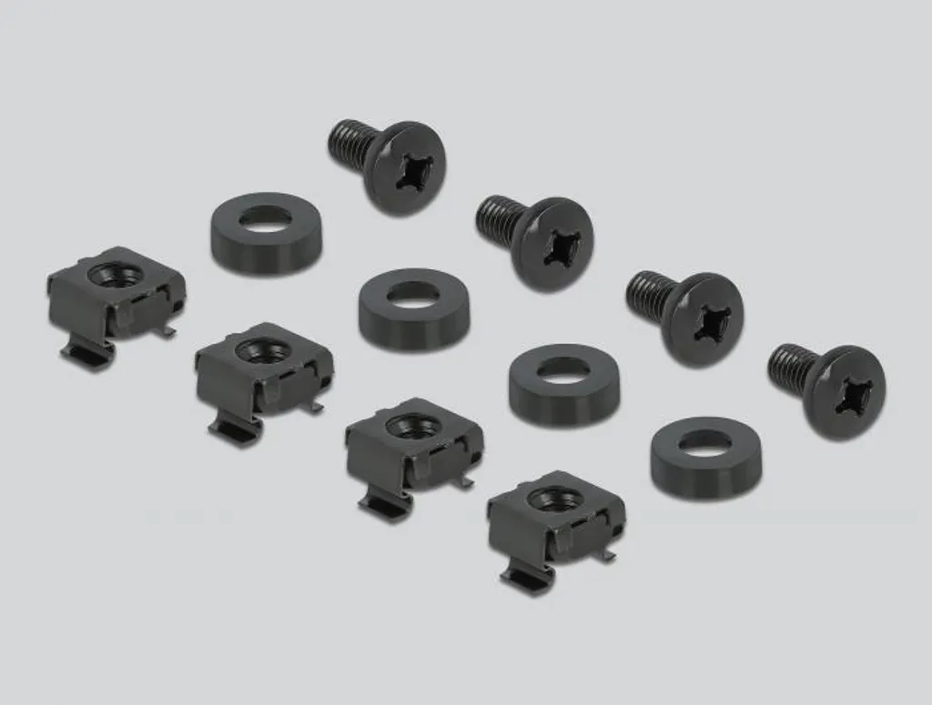 Panneau rail DIN 2 UH robuste Delock noir pour montage en rack 19"