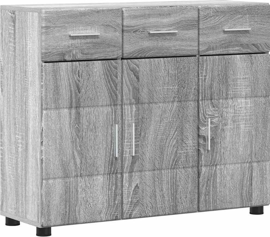 Sideboard mit Regal FLORIN Graues Sonoma 88,5 x 30,5 x 73 cm