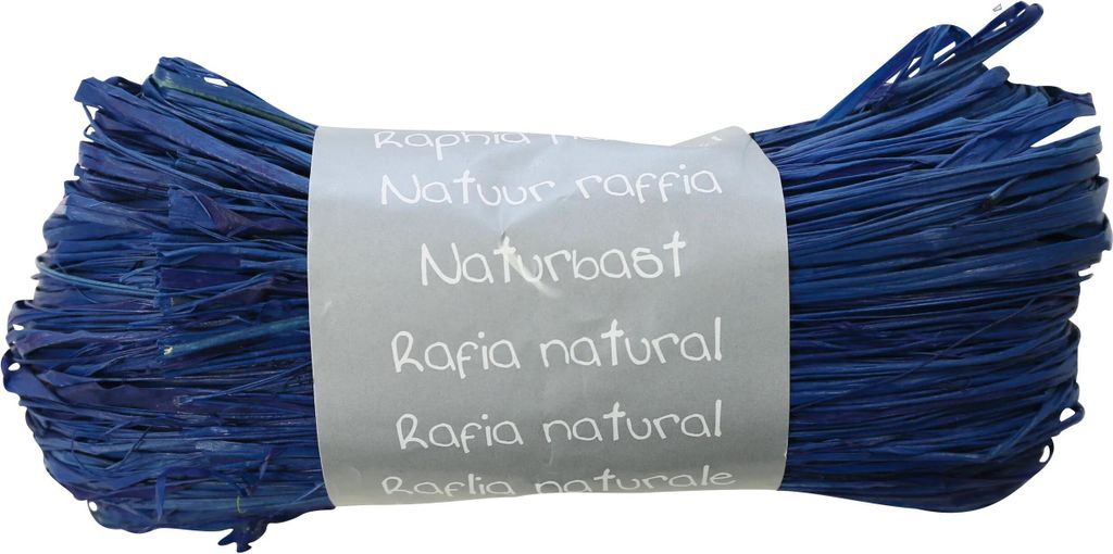 Clairefontaine 8x Geschenkband aus natürlichem Bast 50g - Tiefblau 196013C