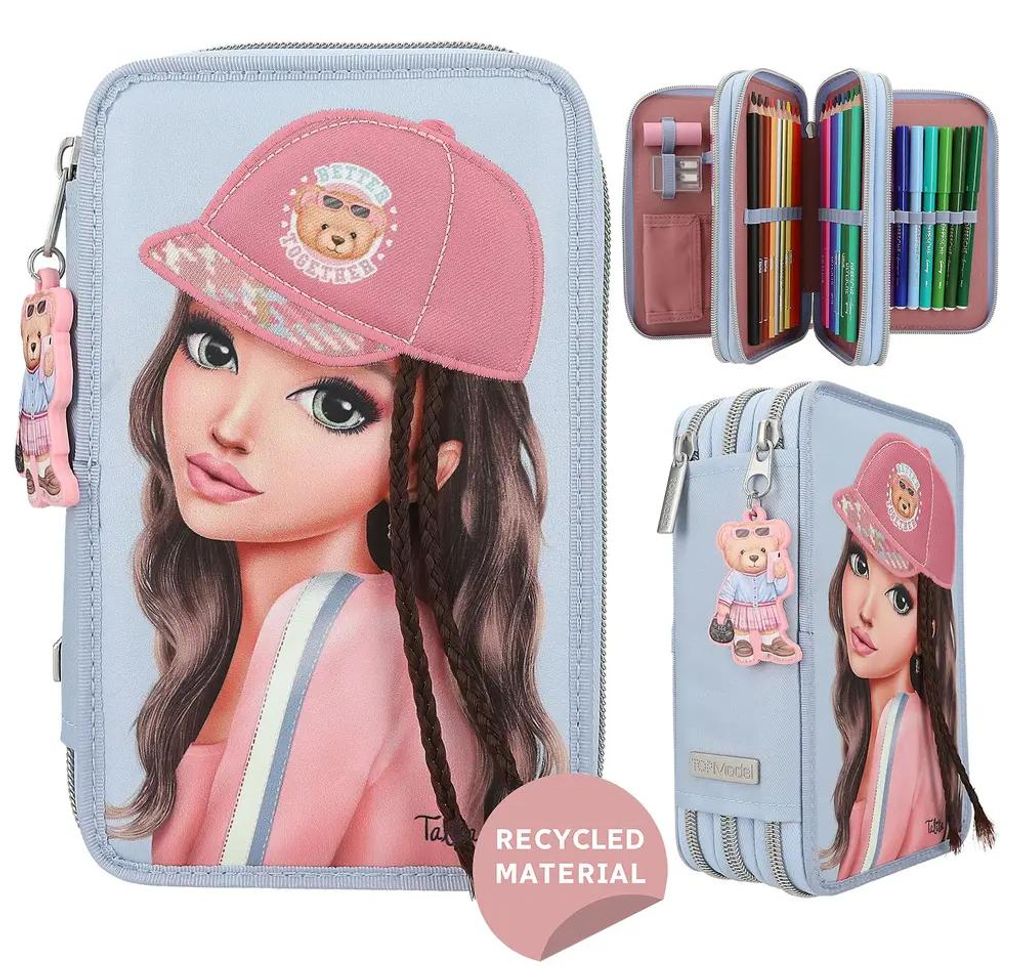 Depesche TOPModel 3 Fach Federtasche mit Applikation TEAM Produktbild 