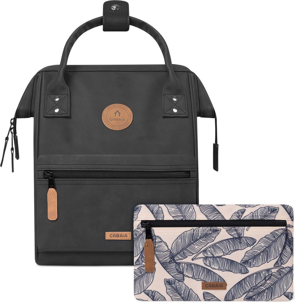 CABAIA Freizeitrucksack Rucksack mit Laptopfach Adventurer Vegan Nubuck Backpack 10L Le Havre anthrazit