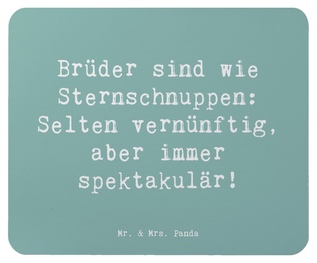 Mr. & Mrs. Panda Mouse Pad Spruch Brüder Sternschnuppen - Meeresbrise - Geschenk, laptop mousepad, mauspad pc, Geschenke, Großer Bruder, Humor, J...