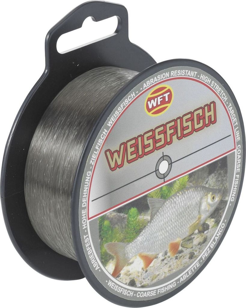 WFT Zielfisch Weißfisch 500m - Monofile Angelschnur, Durchmesser/Tragkraft:0.18mm / 2.9kg Tragkraft