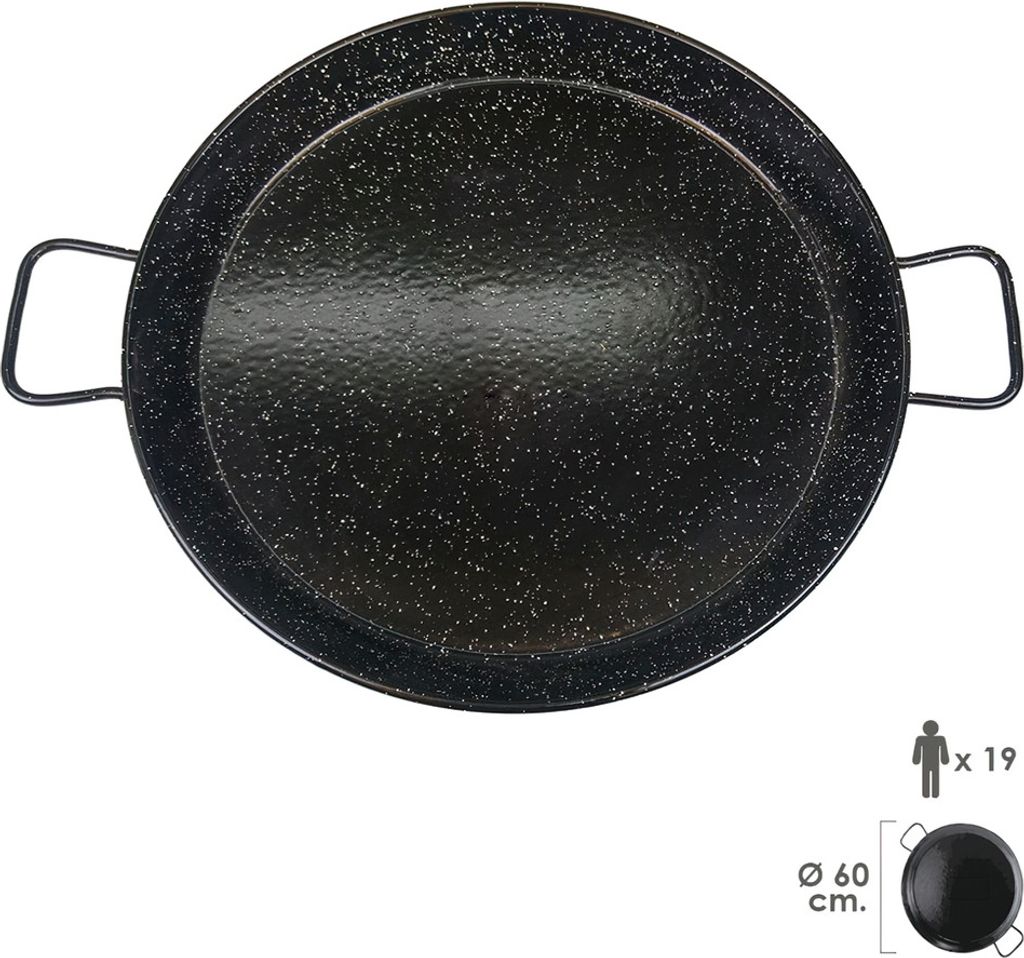Padella per paella valenciana smaltata 19 persone/ 60 cm Immagine del prodotto 