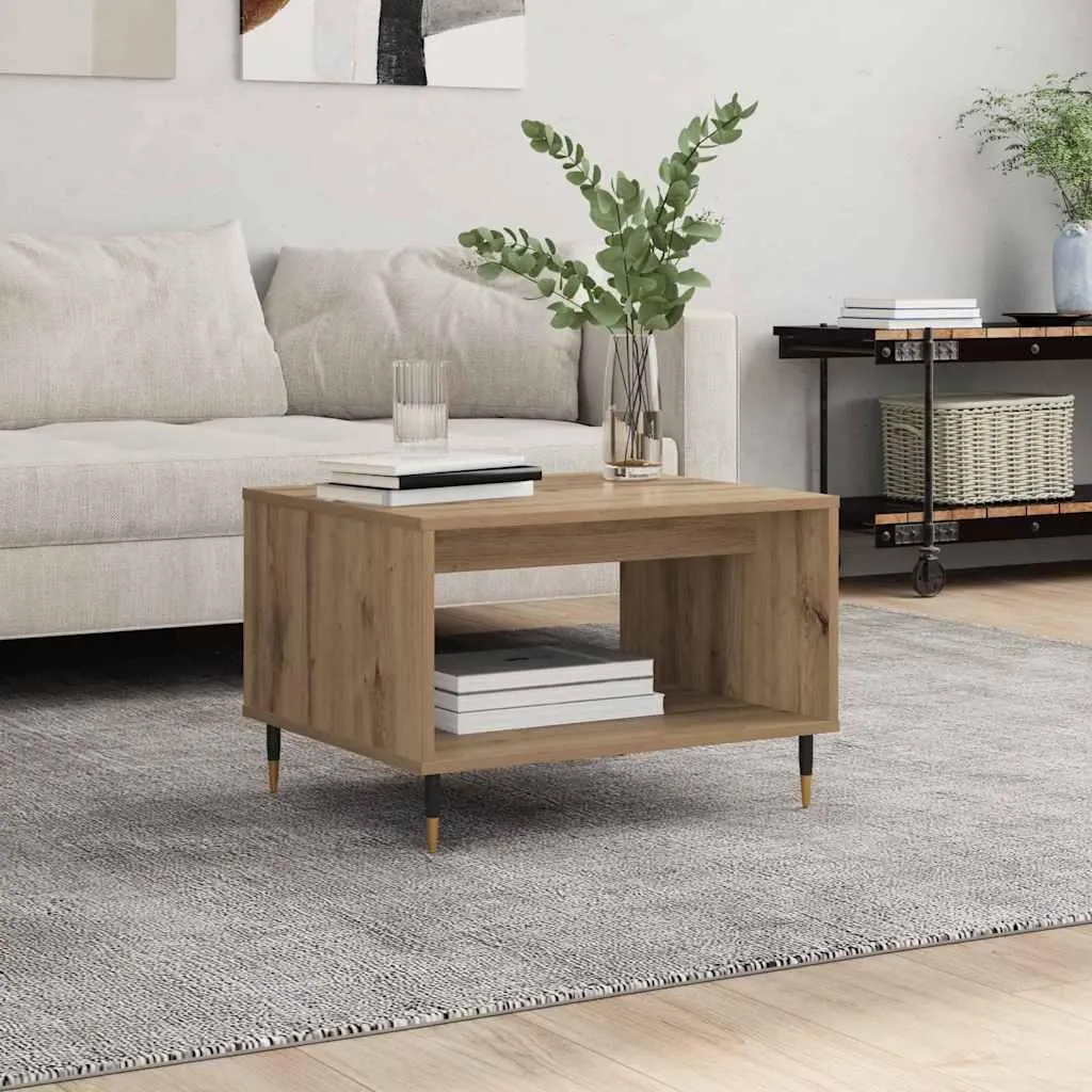 Tavolino Basso Moderno Maison Exclusive Rovere Artisan 60x50x40 cm