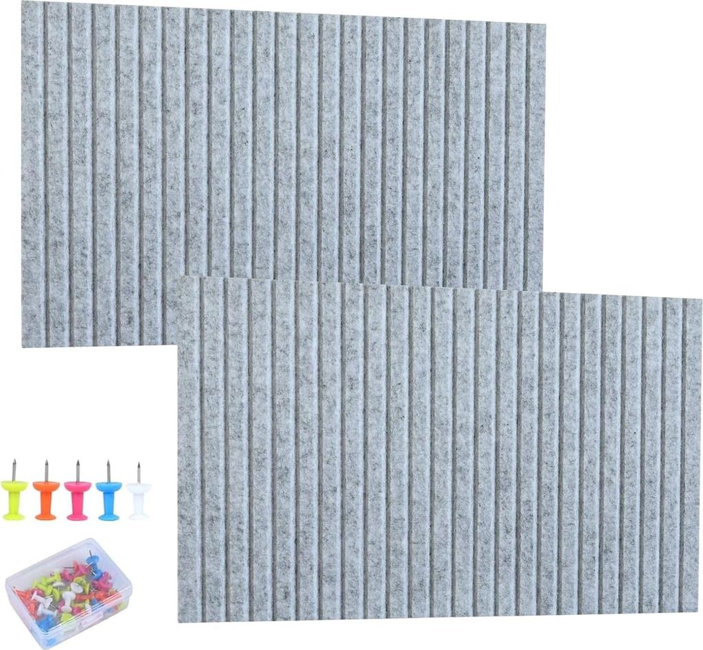 Lichtgraues Pinnwand - Foto-Displayboard - 1 Stück - 60 x 40 cm - Filz