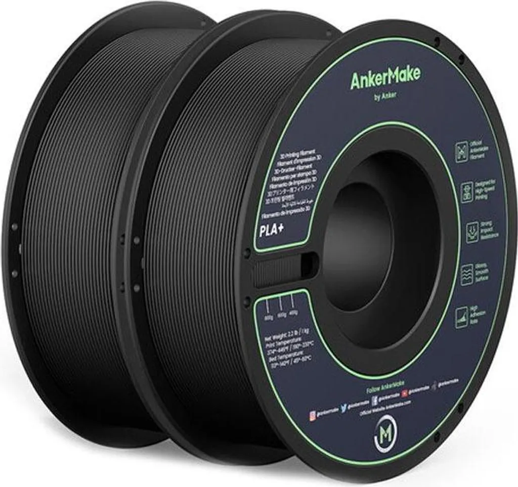 Filament PLA+ AnkerMake 1.75mm 2kg noir V6110111 pour imprimante 3D