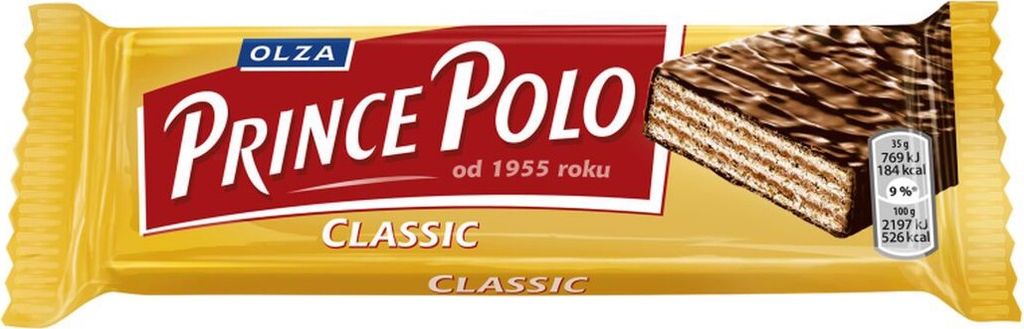 Prince Polo Classic Kruchy Wafelek Z Kremem Kakaowym Oblany Zdjęcie produktu 