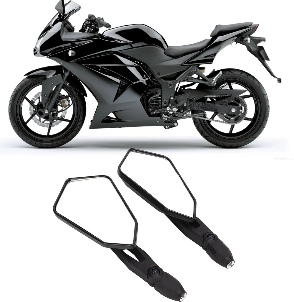 Rétroviseurs moto anti angle mort grand angle clairs avec vis M8 M10